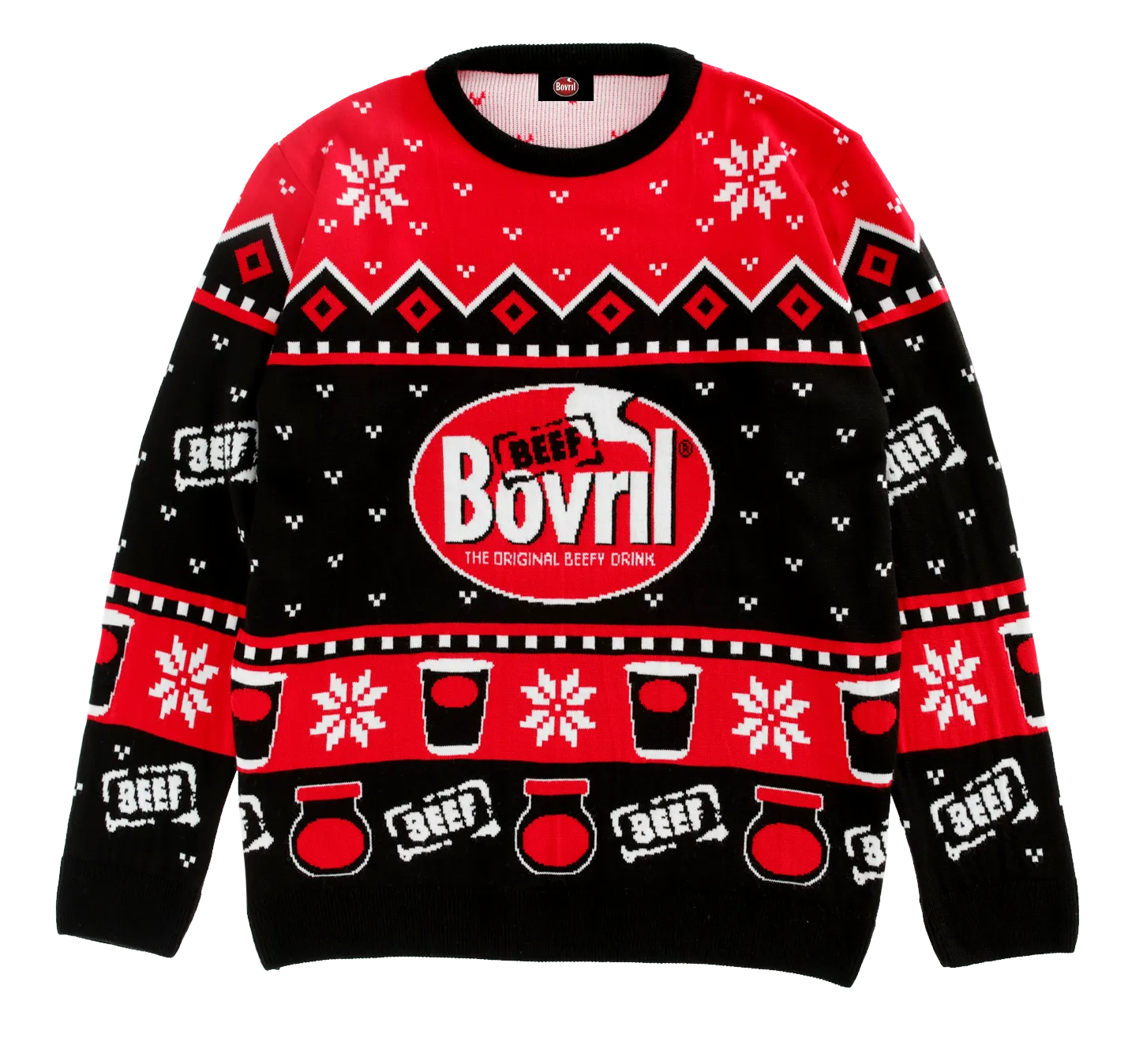 Cozy Bovril® Official Knitted Christmas Jumper - Perfect Festive Sweater for Holiday Cheer