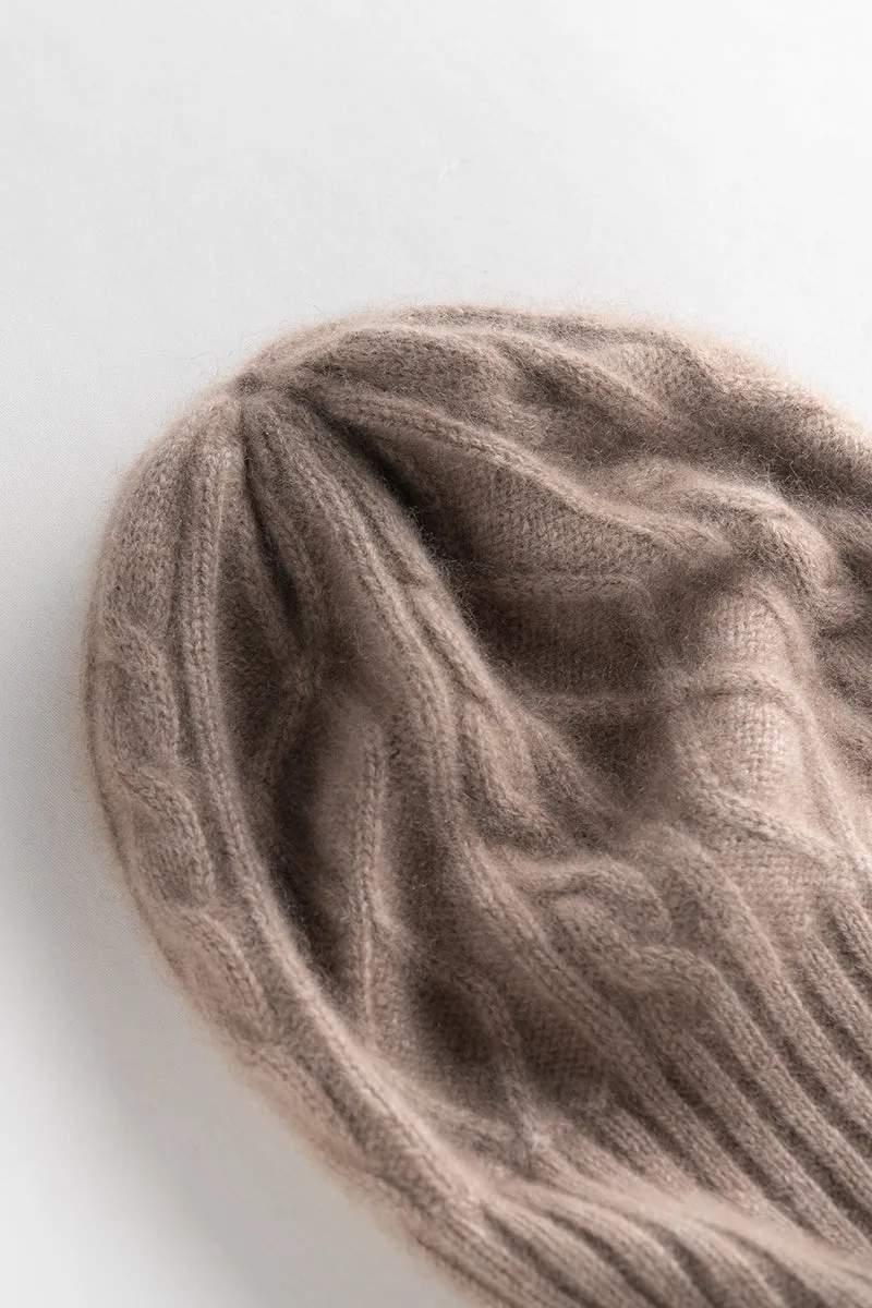 Cable-Knit Cashmere Beanie