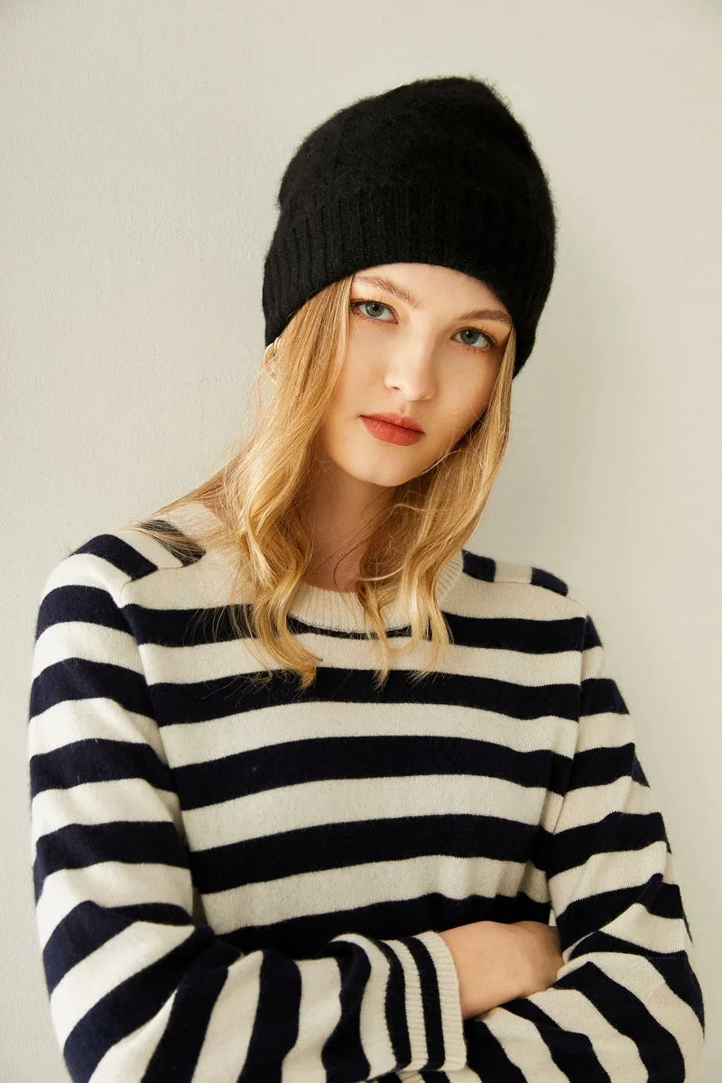 Cable-Knit Cashmere Beanie