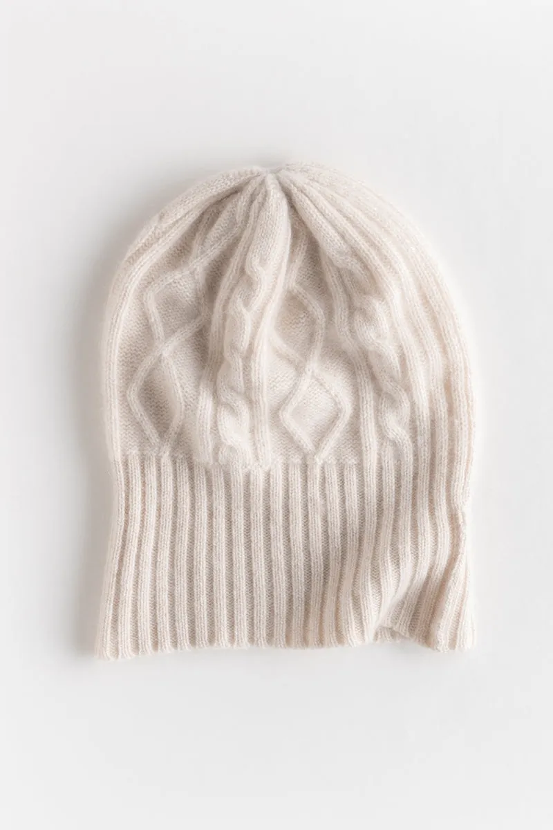 Cable-Knit Cashmere Beanie