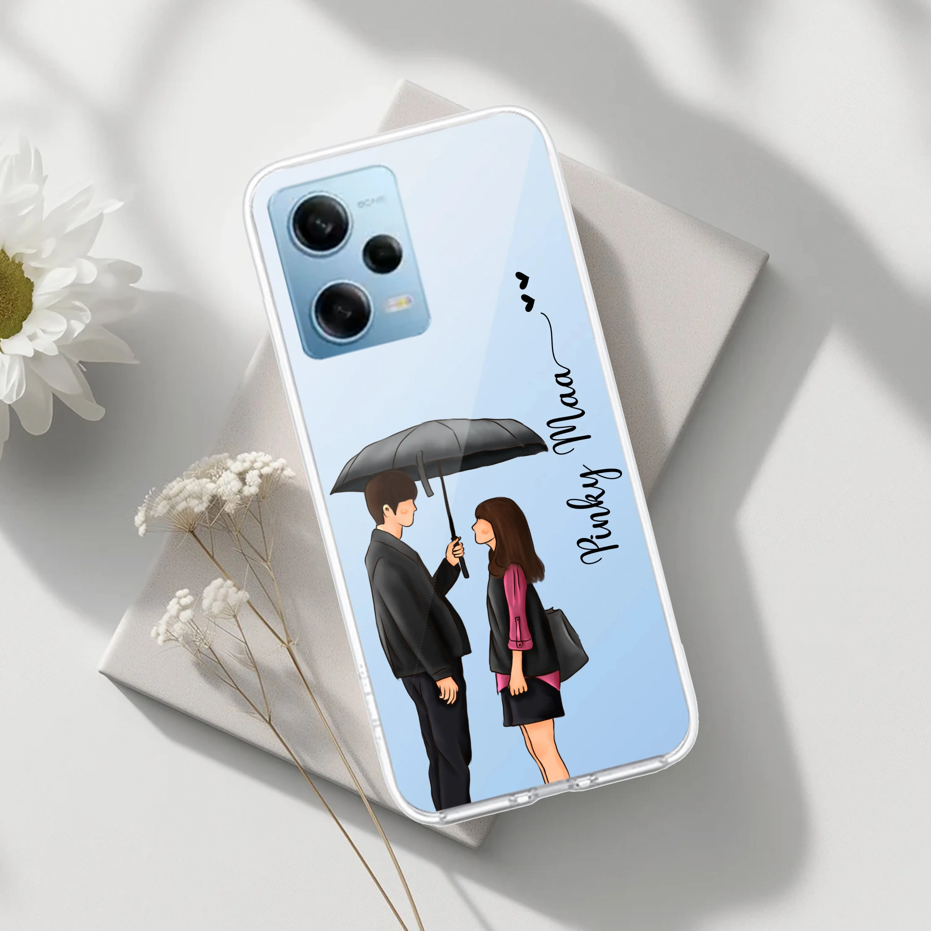 Caring Couple Customize Transparent Silicon Case For Redmi/Xiaomi