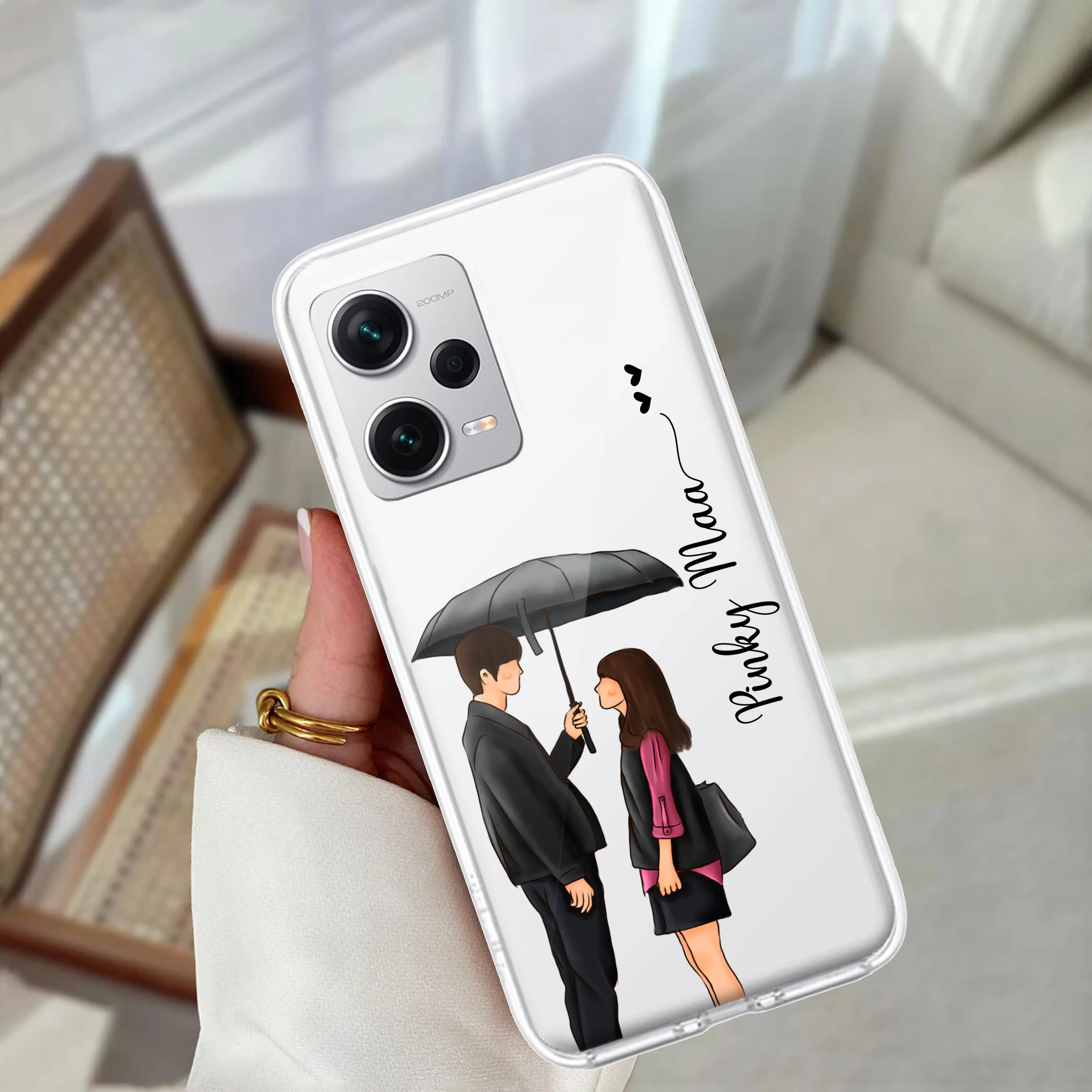 Caring Couple Customize Transparent Silicon Case For Redmi/Xiaomi