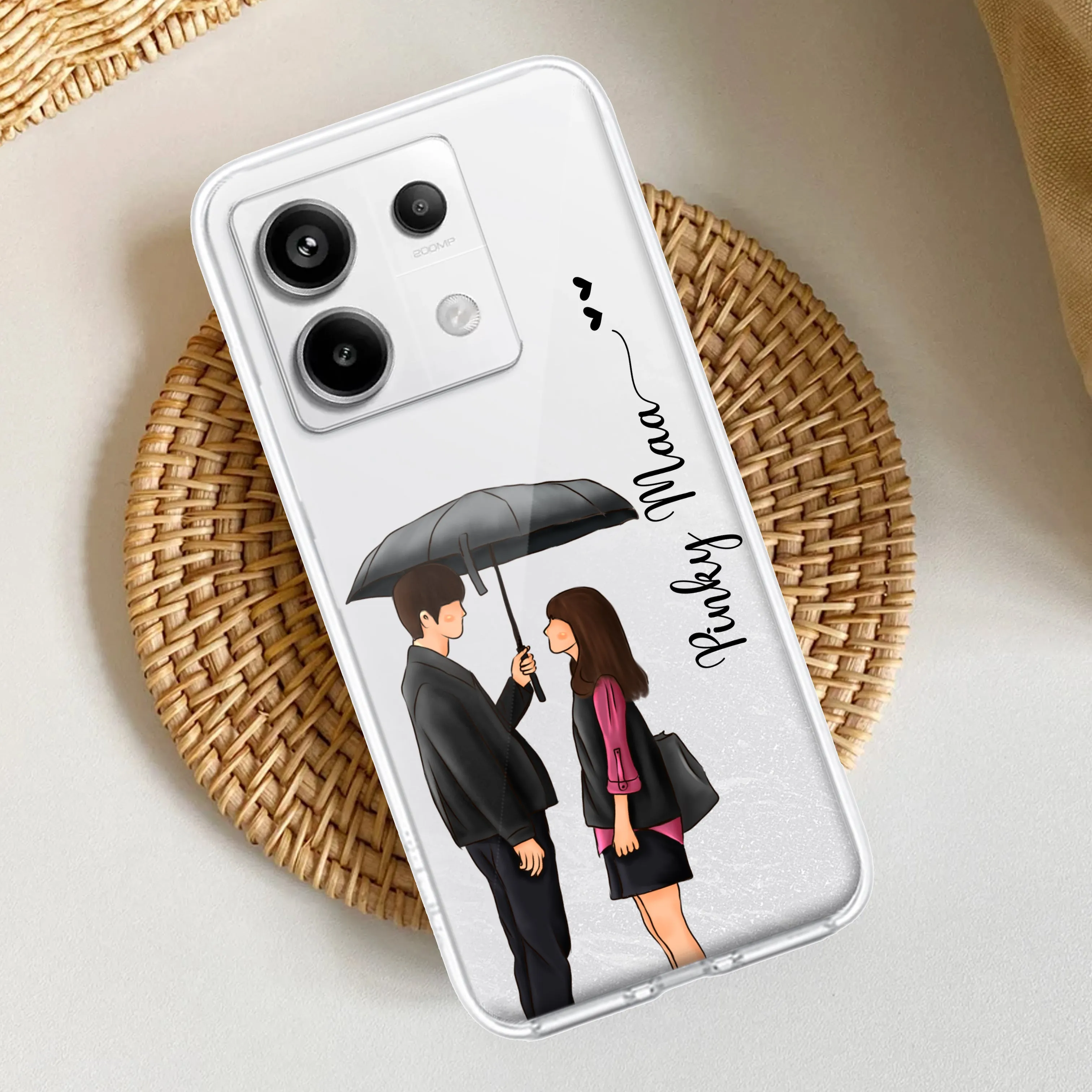 Caring Couple Customize Transparent Silicon Case For Redmi/Xiaomi