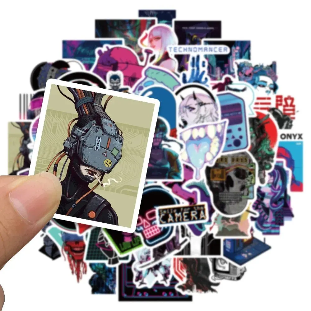 Cartoon Cool Cyberpunk Stickers