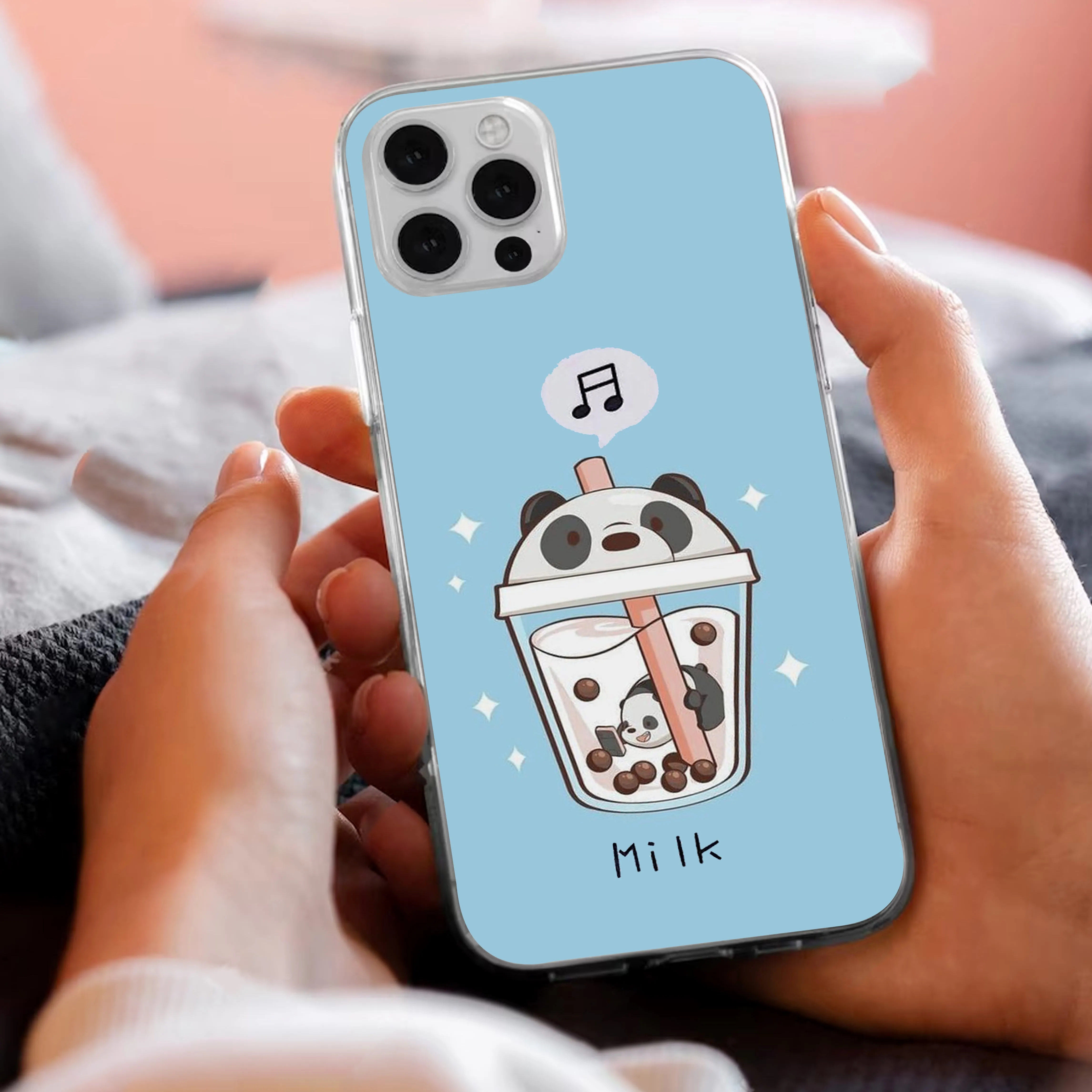 Cartoon Milk Tea We Bare Bears Silicon Case For Oppo