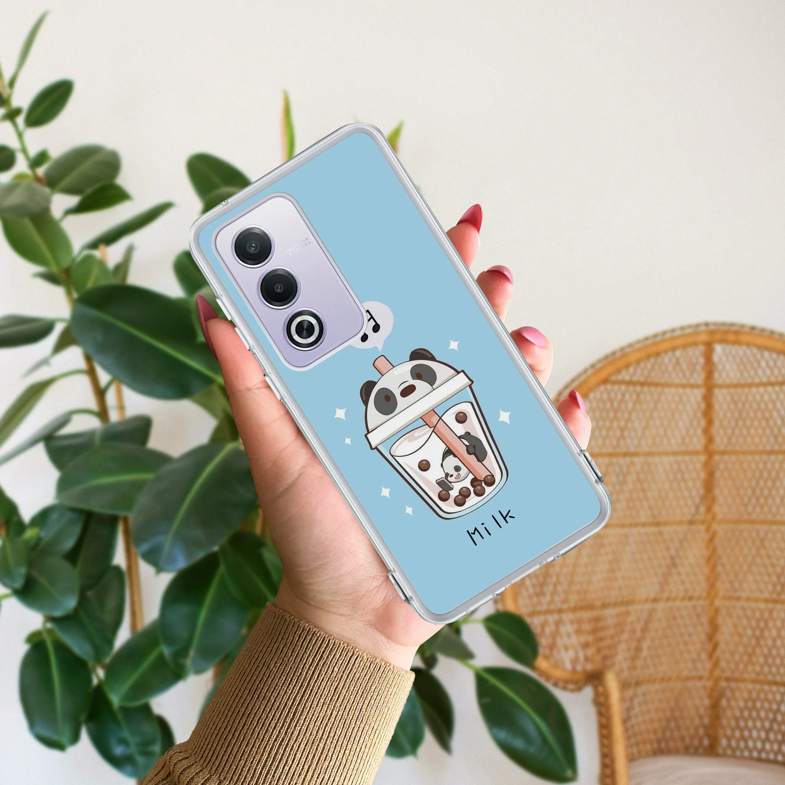 Cartoon Milk Tea We Bare Bears Silicon Case For Oppo