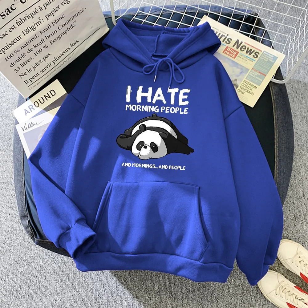 Cartoon Sloth Oversized Hoodie with Pockets