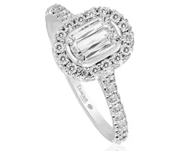 Christopher Designs L'Amour Crisscut® Diamond Engagement Ring