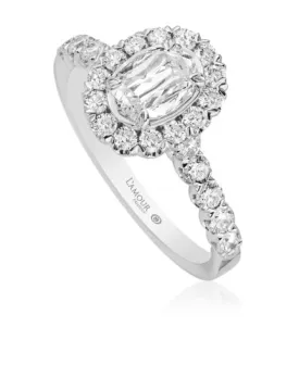 Christopher Designs L'Amour Crisscut® Oval Diamond Engagement Ring