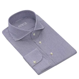 Classic Cotton Striped Blue Shirt