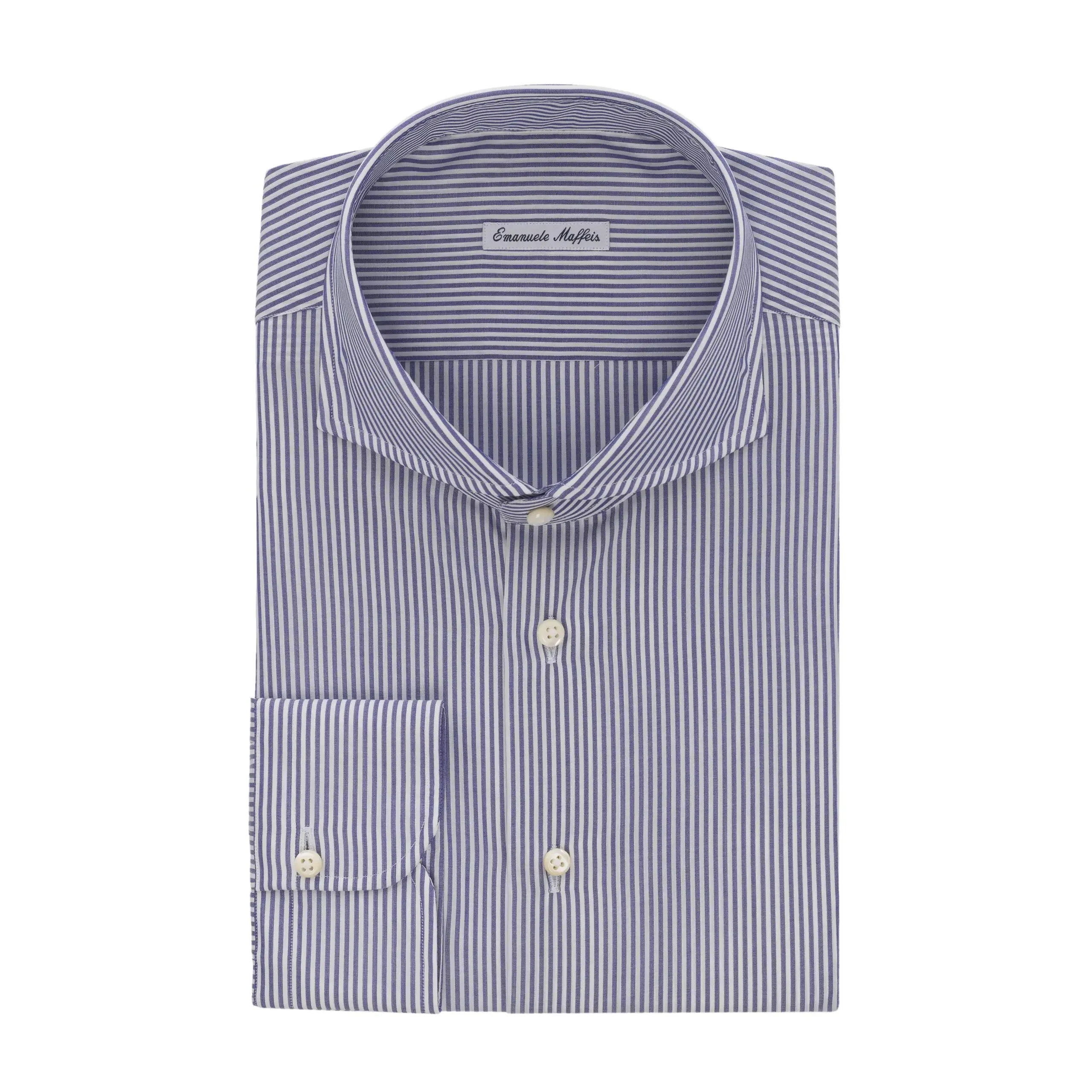 Classic Cotton Striped Blue Shirt