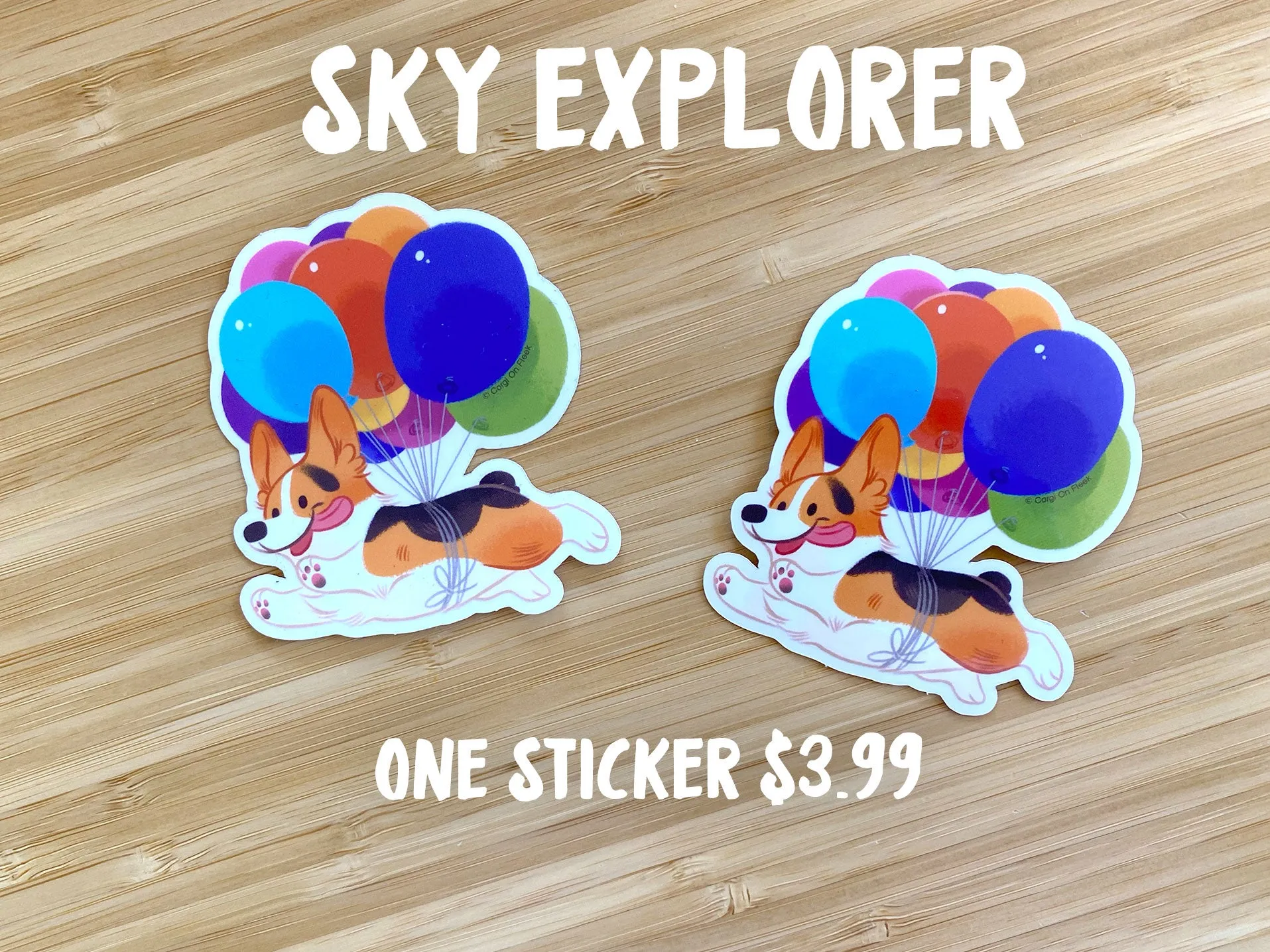 Clear Vinyl Stickers Corgi Explorer Collection