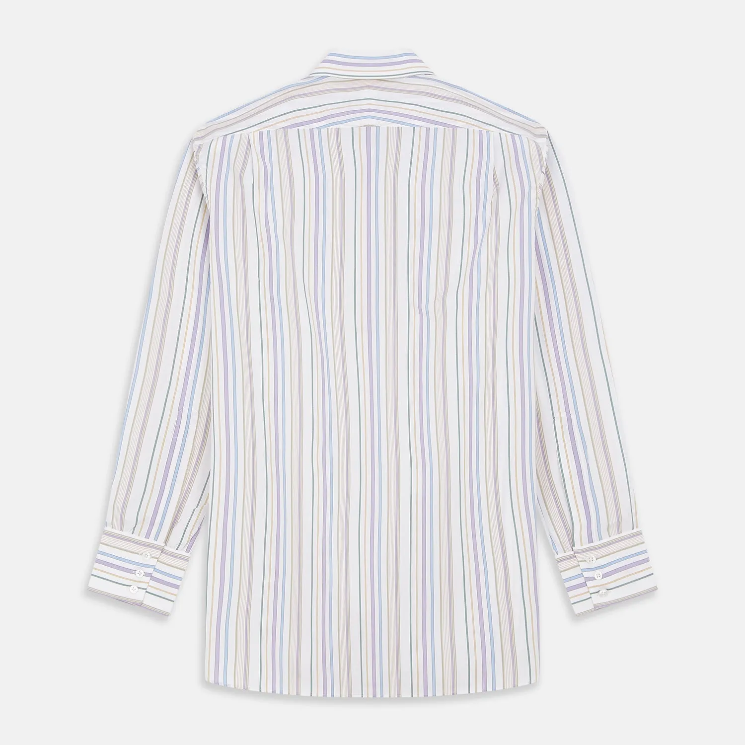 Colourful Garden Multi Stripe Cotton Regular Fit Mayfair Shirt