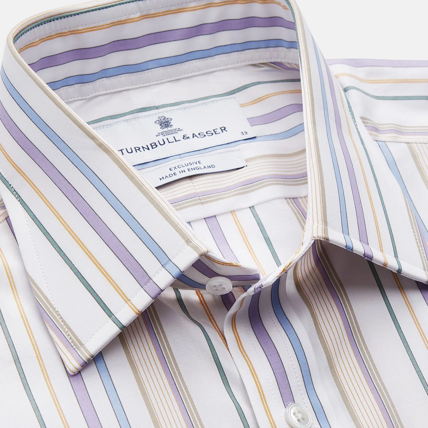 Colourful Garden Multi Stripe Cotton Regular Fit Mayfair Shirt