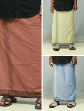 Combo Men's Cotton Color Dhothi 290/-