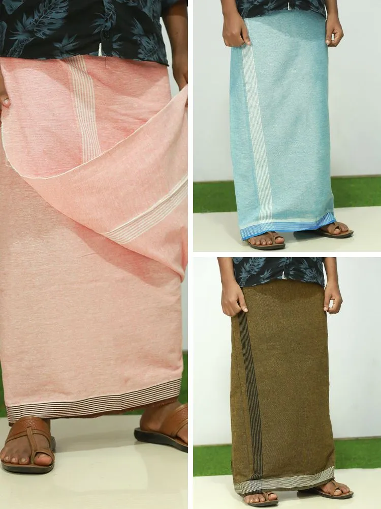 Combo Men's Cotton Color Dhothi 290/-