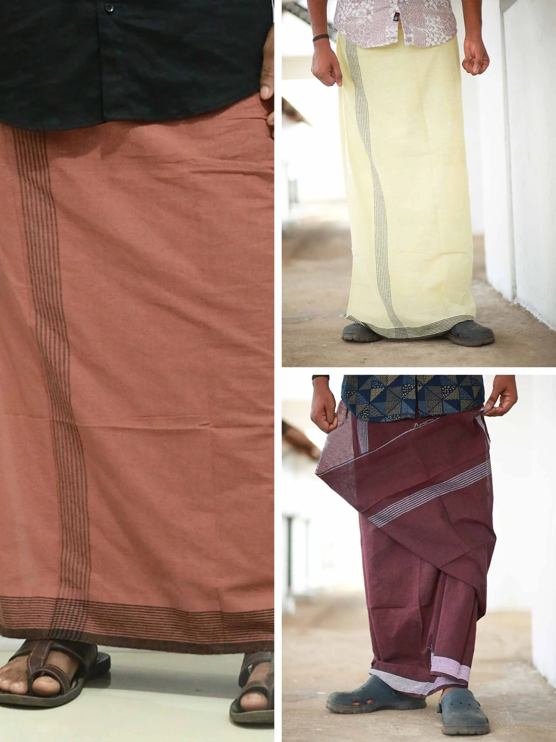 Combo Men's Cotton Color Dhothi 290/-