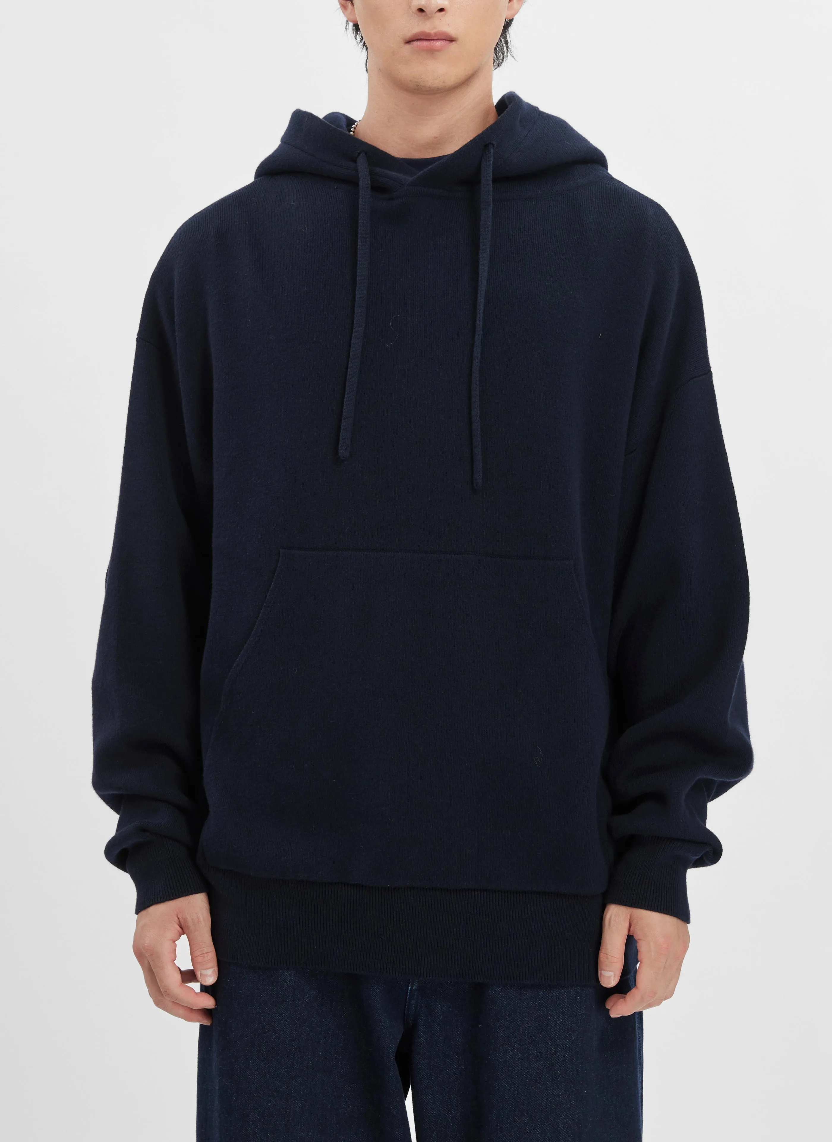 Cotton Nylon Wool Knitted Hoodie