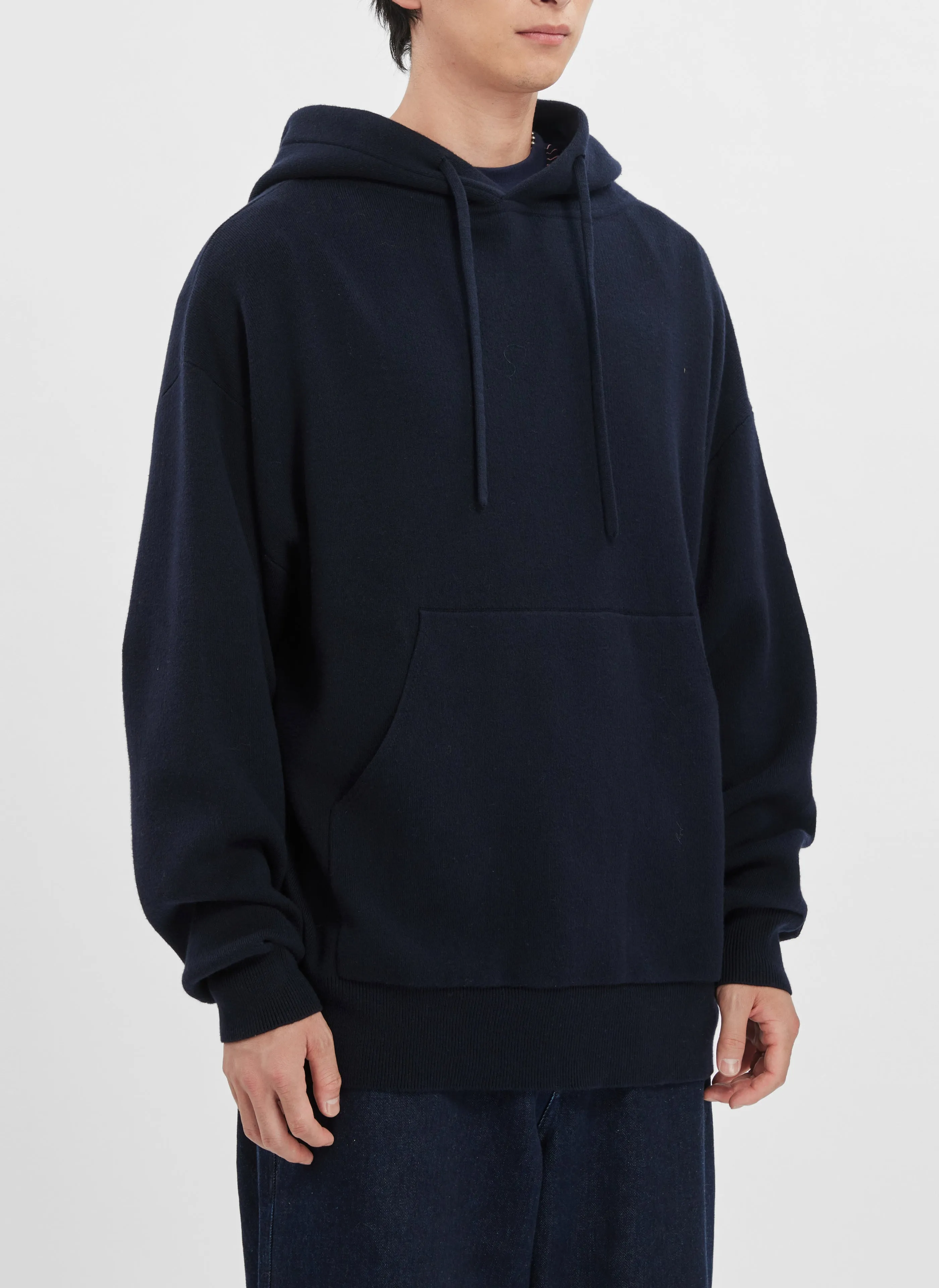 Cotton Nylon Wool Knitted Hoodie