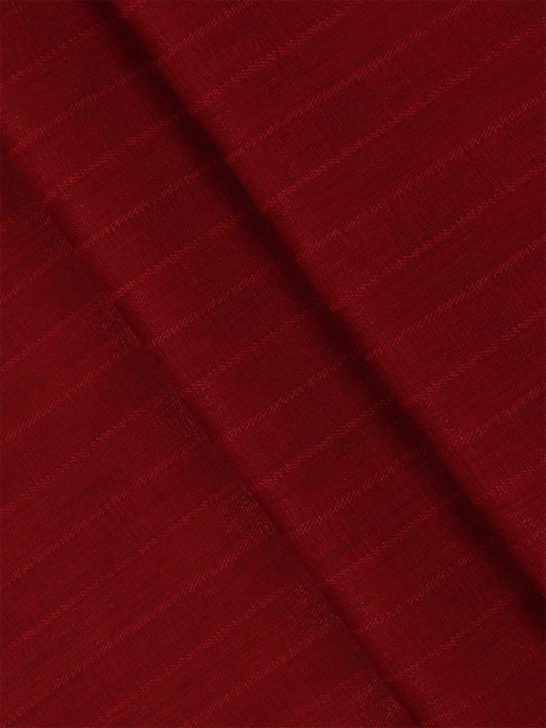 Cotton Rich Striped Shirt Fabric Maroon High Style