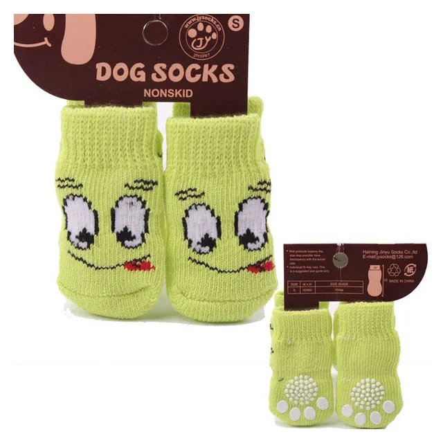 Cotton Rubber Sole Non-slip Breathable Washable Pet Dog Socks For Big Dog Outdoor Sport Dog Socks Winter