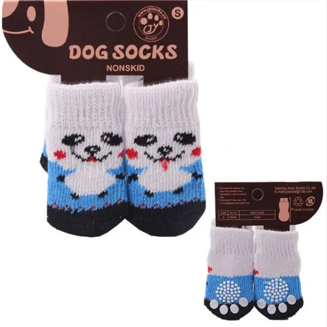 Cotton Rubber Sole Non-slip Breathable Washable Pet Dog Socks For Big Dog Outdoor Sport Dog Socks Winter