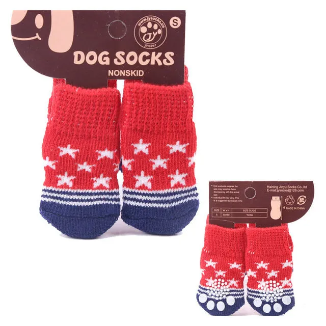 Cotton Rubber Sole Non-slip Breathable Washable Pet Dog Socks For Big Dog Outdoor Sport Dog Socks Winter