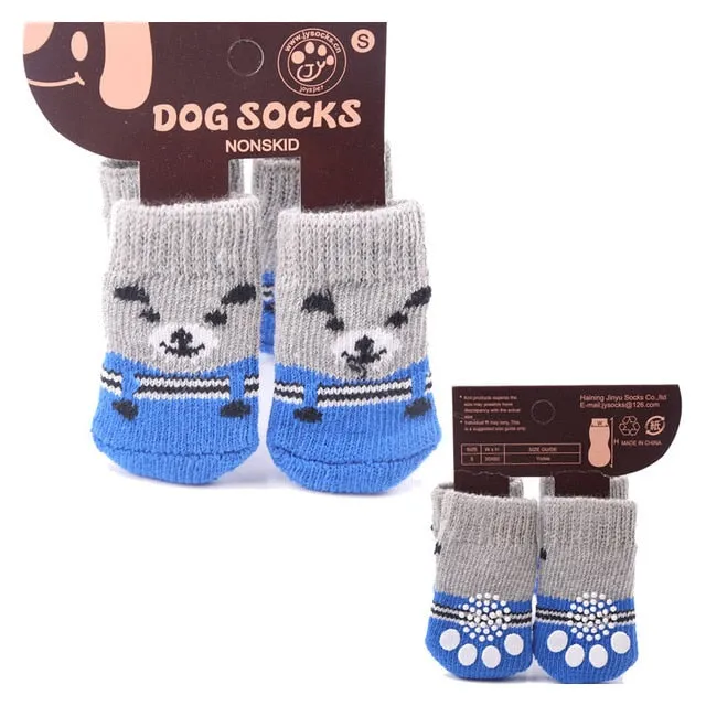 Cotton Rubber Sole Non-slip Breathable Washable Pet Dog Socks For Big Dog Outdoor Sport Dog Socks Winter