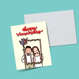 Couple Frame Anniversary Greeting Card