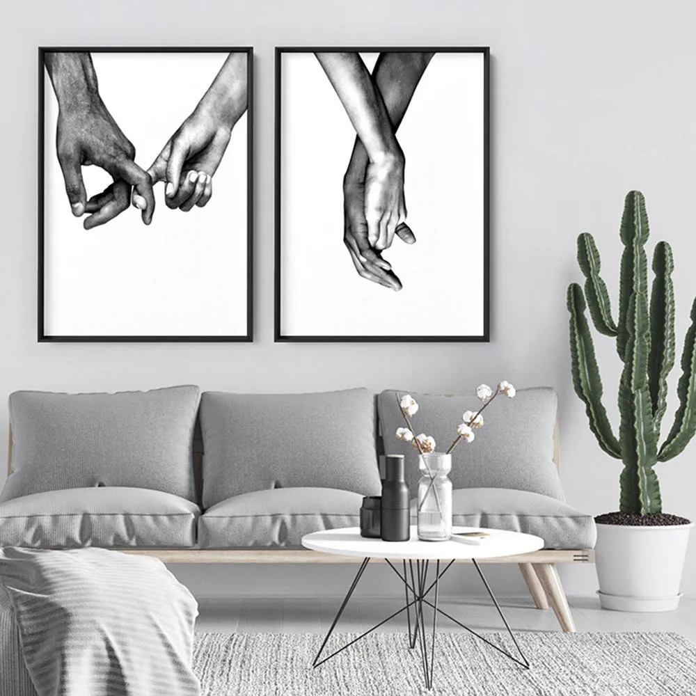 Couple Holding Hands II - Art Print