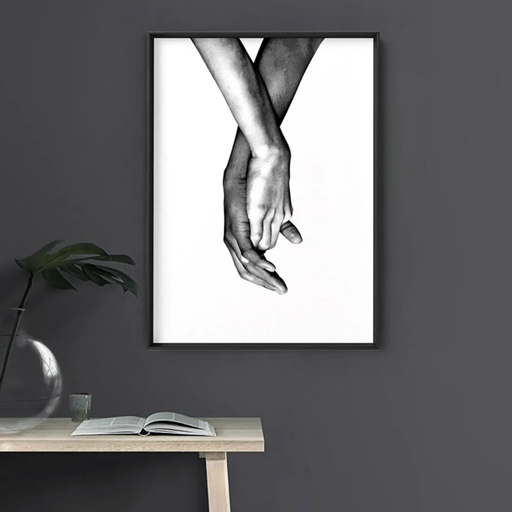 Couple Holding Hands II - Art Print