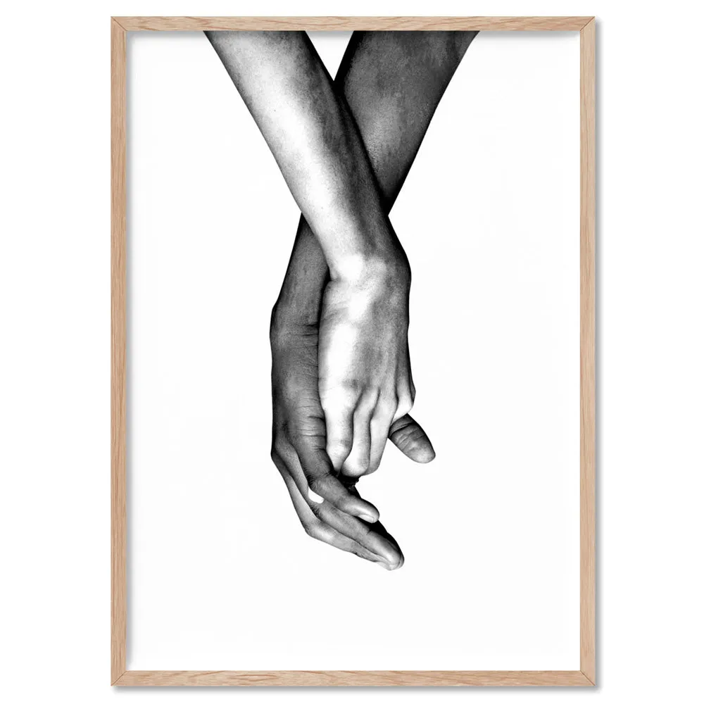 Couple Holding Hands II - Art Print