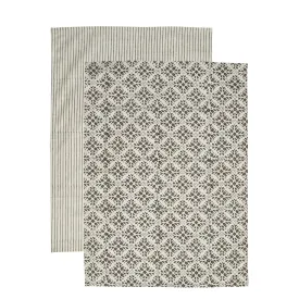 Cyra Lace Print Cotton Tea Towel Set of 2