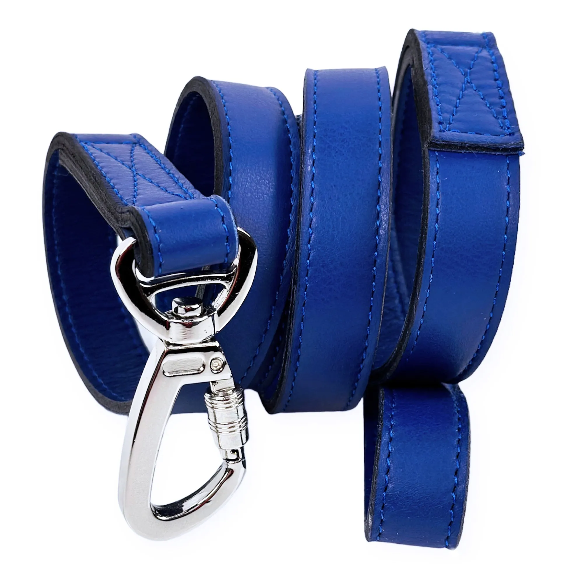 Daisy Dog Leash in Cobalt Blue & Nickel