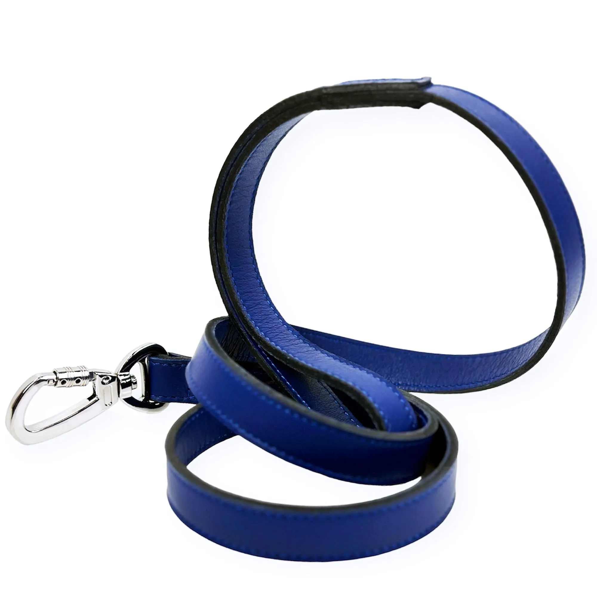 Daisy Dog Leash in Cobalt Blue & Nickel