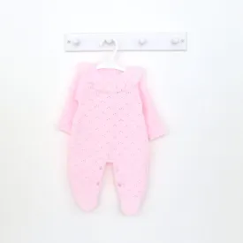 Dandelion Girls Pink Ruffle Neck Onesie