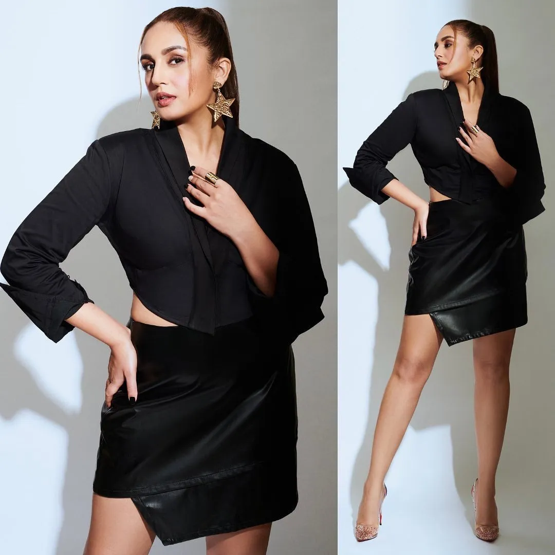 Demi Black Faux Leather Skirt