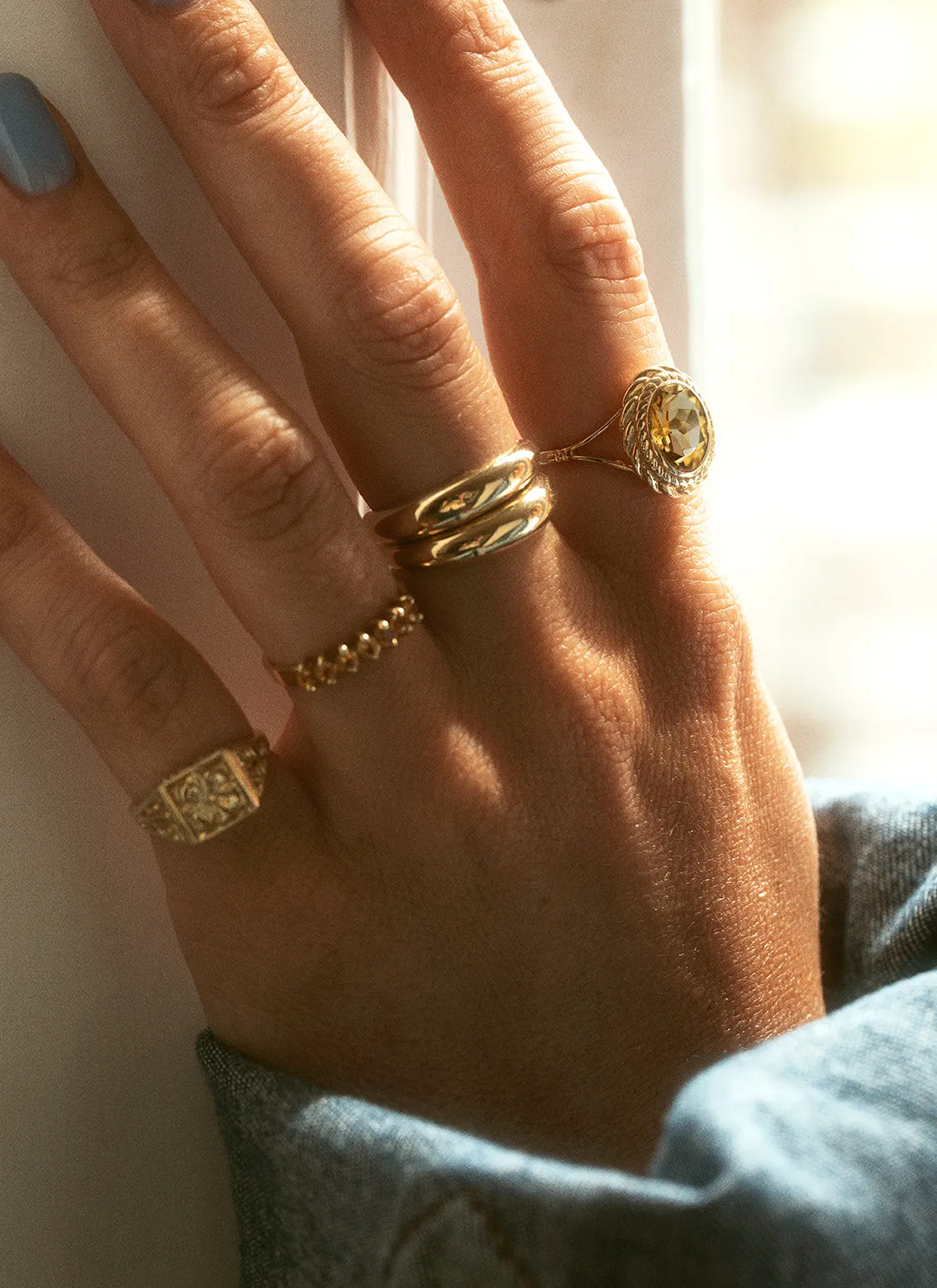 Deni solid ring 14k gold