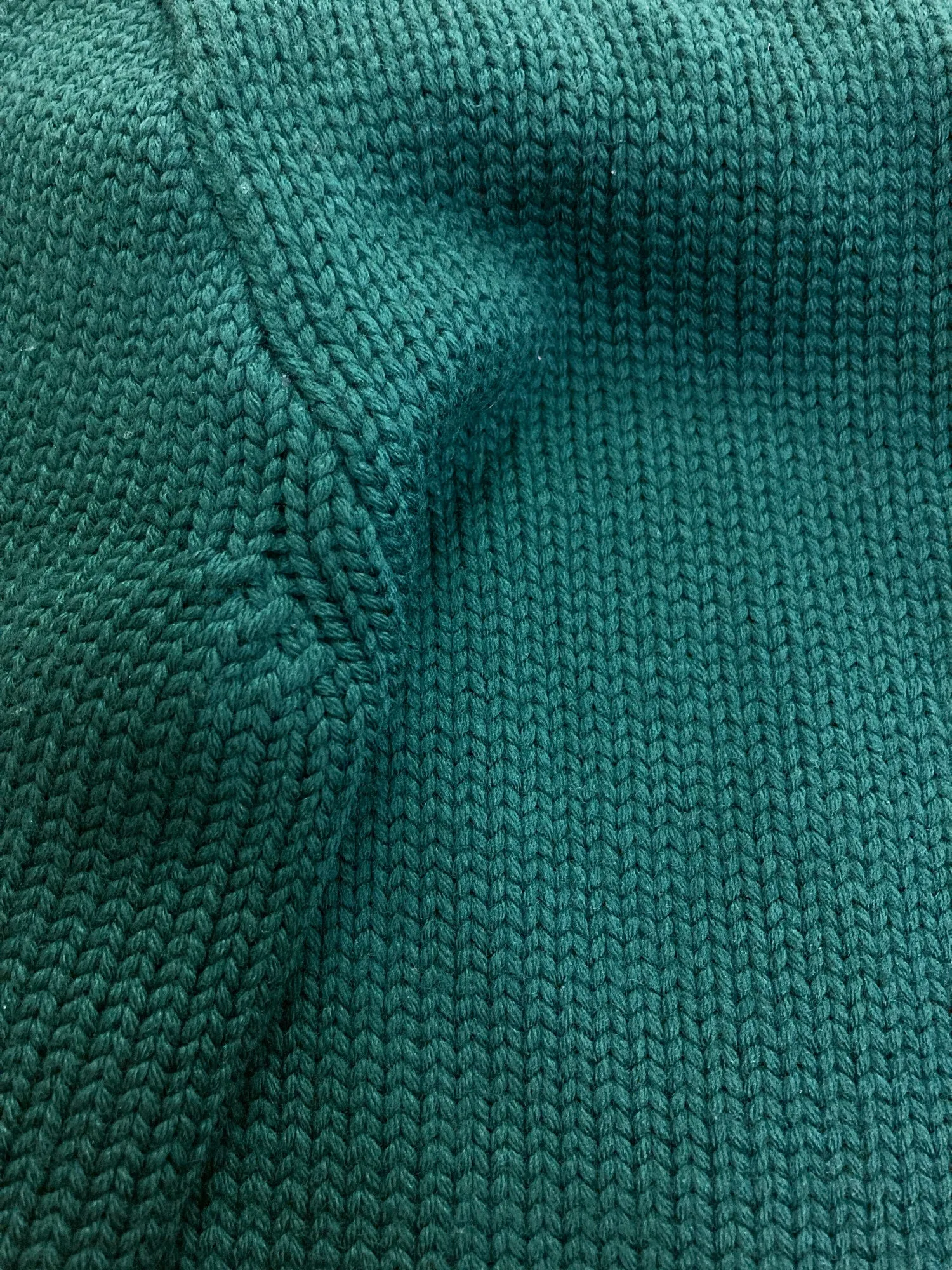 Dirk Van Saene bottle green wool v neck jumper - size 42