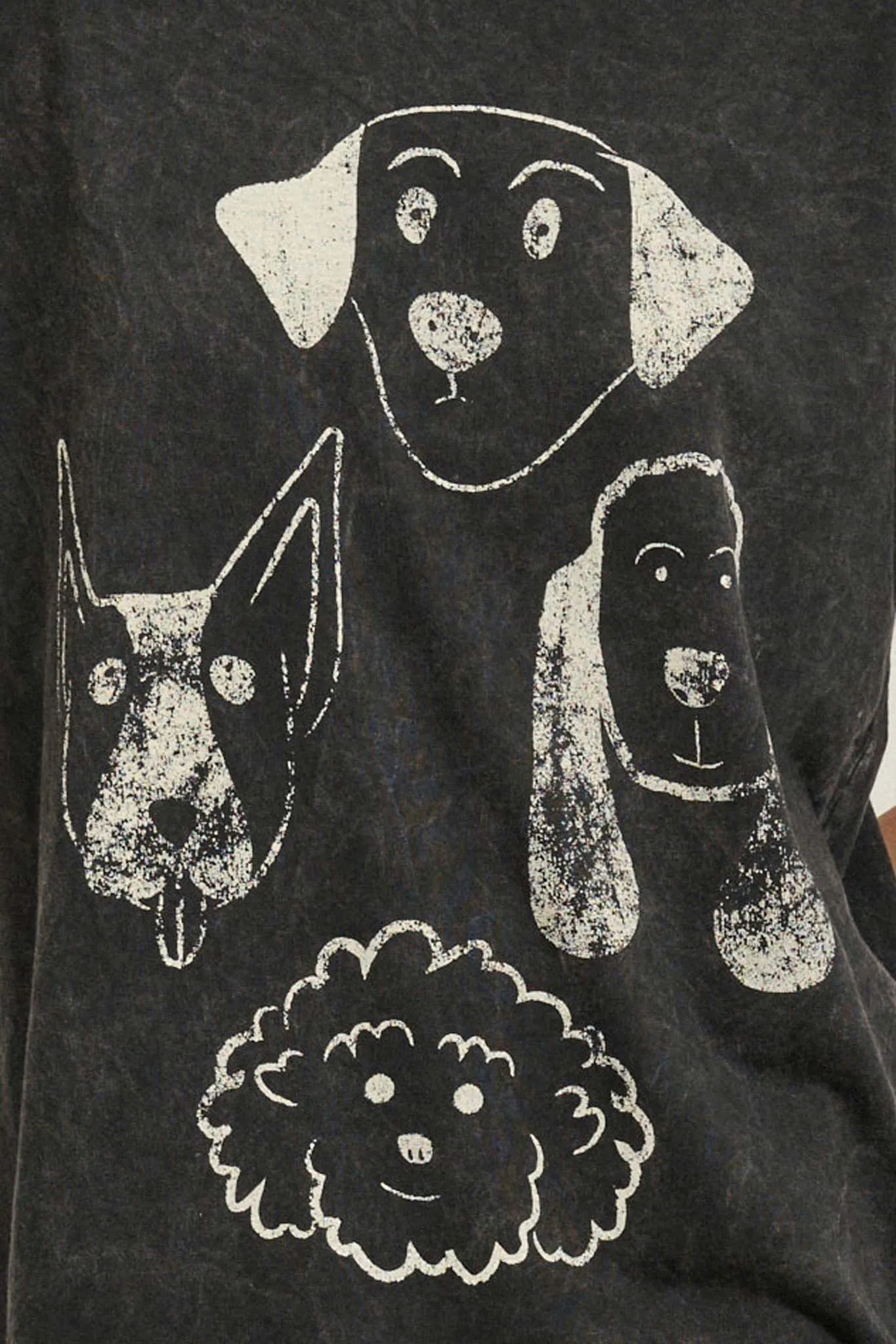 Dog Days Distressed Oversize Graphic Tee