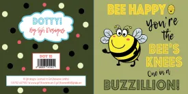 Dotty Card Range - Bee Happy Greetings Card