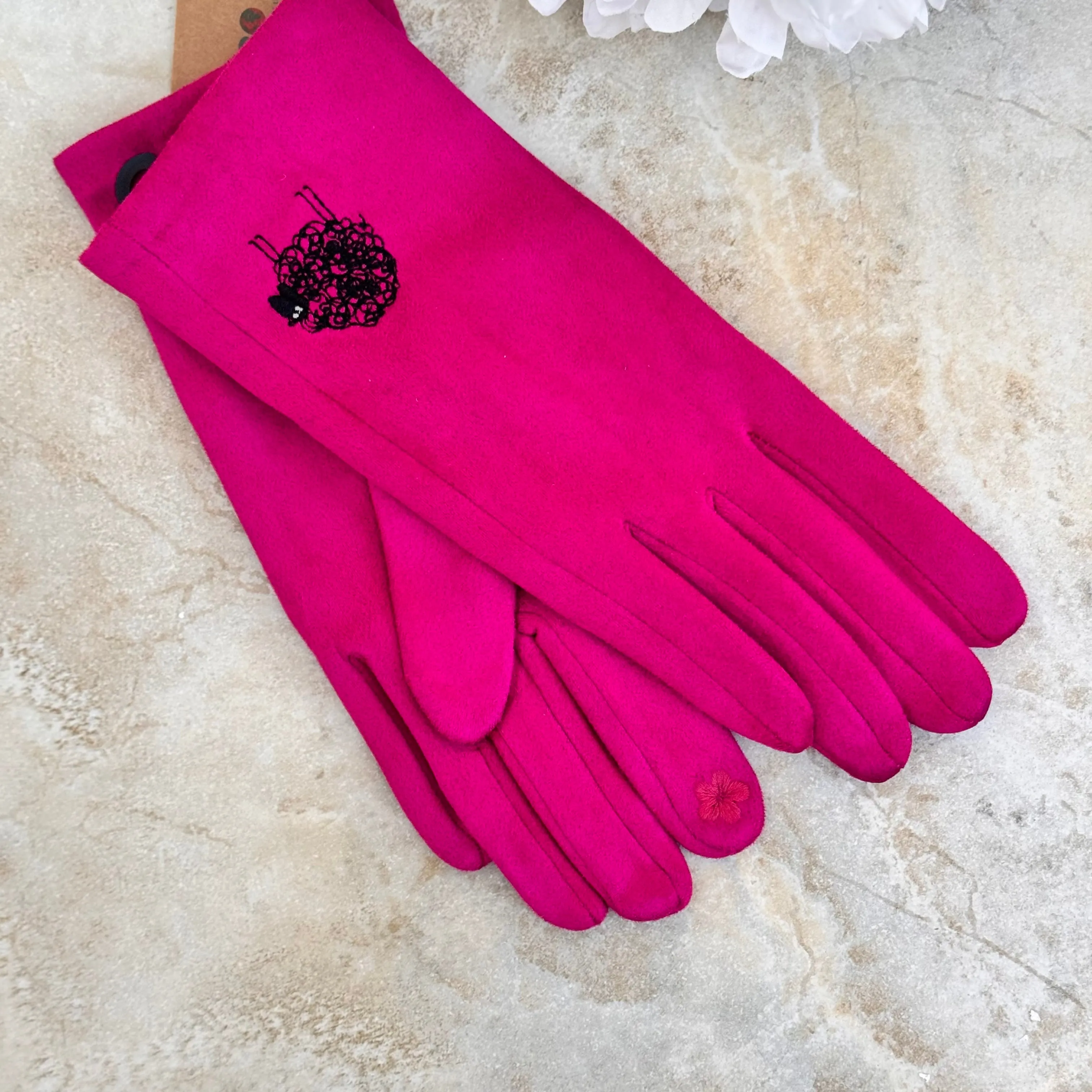 Eco Chic Sheep Stitched Gloves