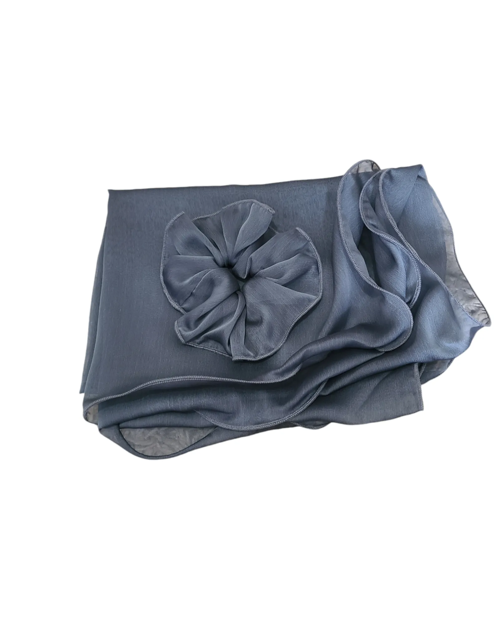 Elegant Solid Scarf With Ruffles