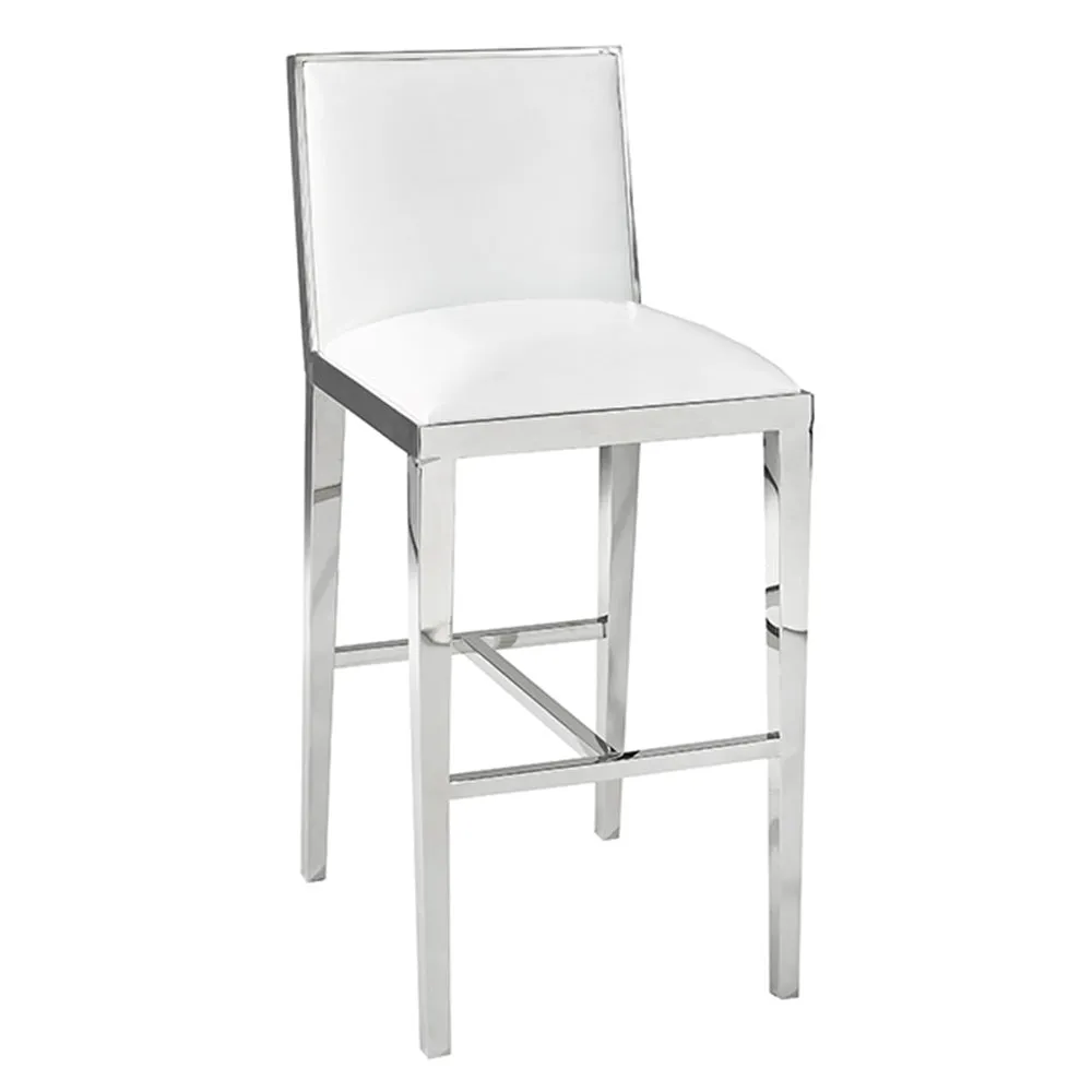 Emario Bar Stool - available in black or white faux leather