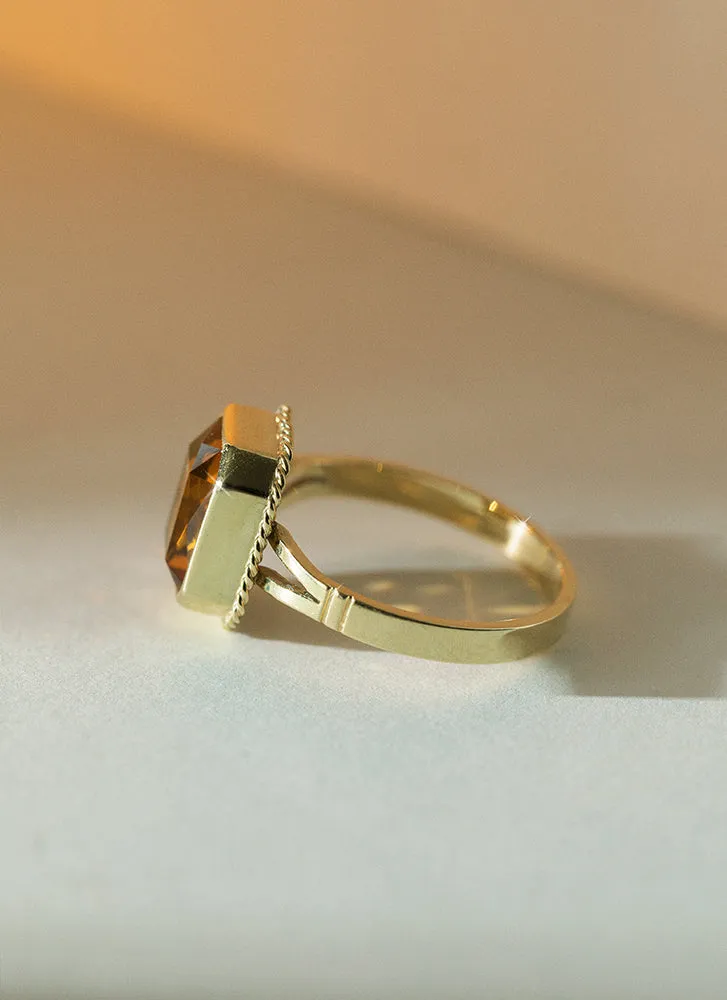 Emmeline citrine ring 14k gold