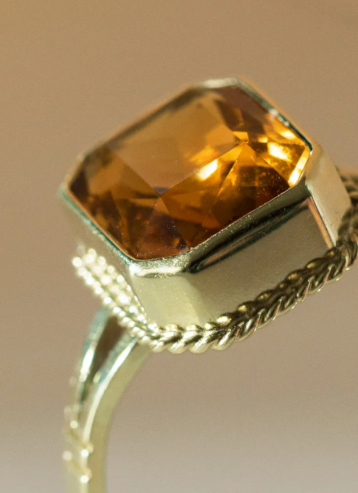 Emmeline citrine ring 14k gold