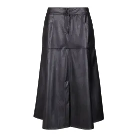 Faux Leather Skirt - Black