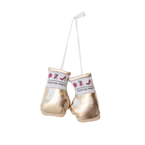 Fighting Pretty Mini Boxing Gloves - Gold