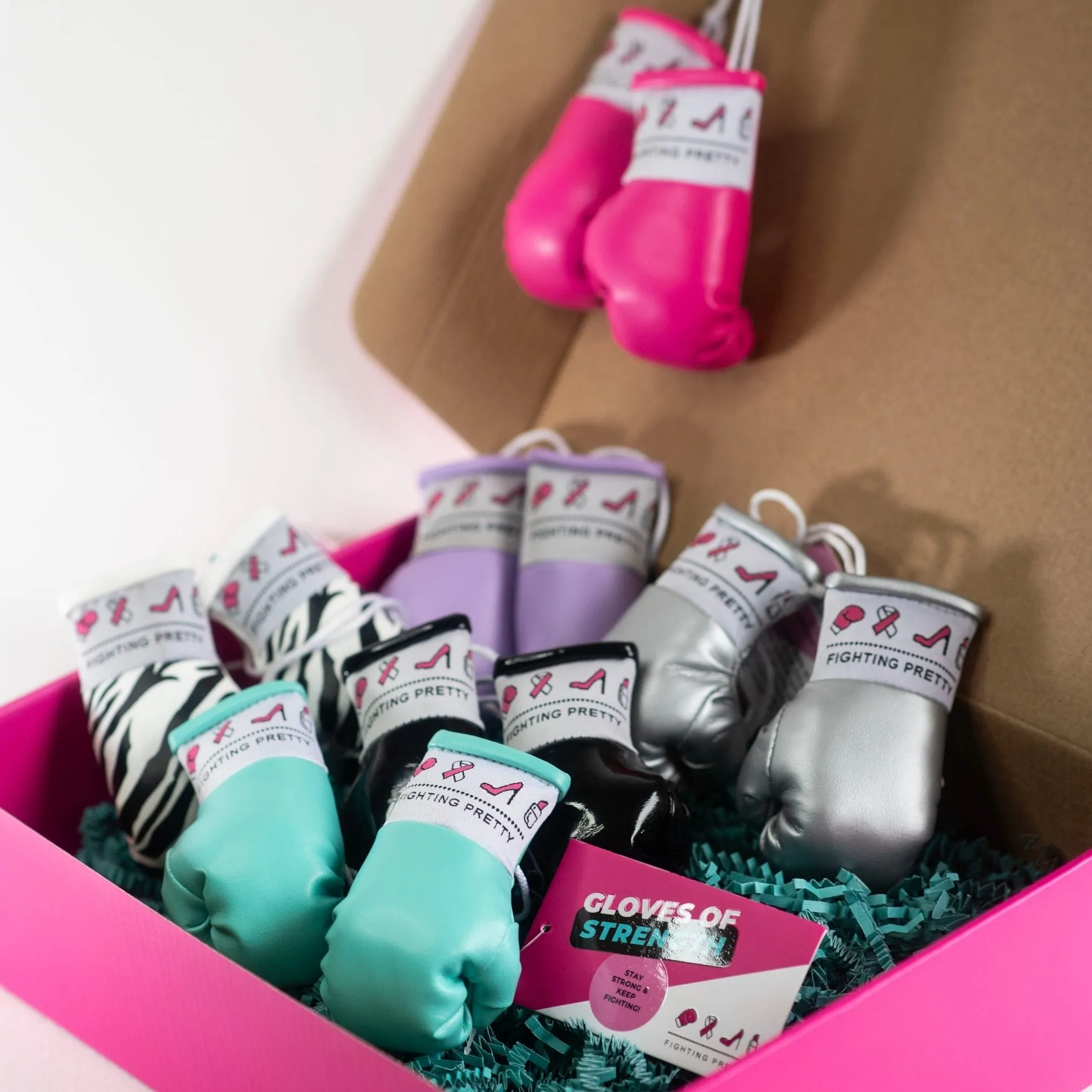 Fighting Pretty Mini Boxing Gloves - Knockout Pink