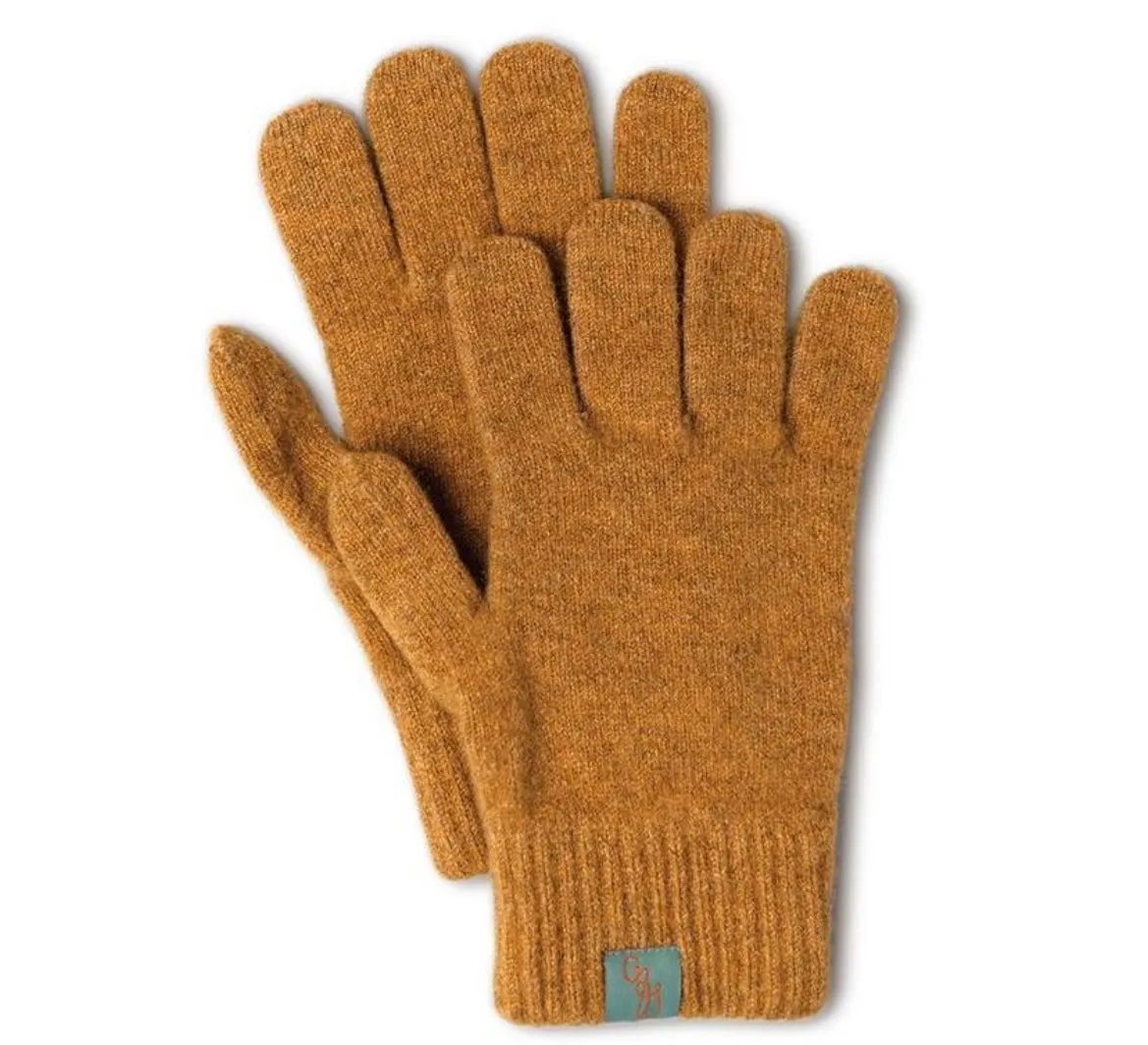 Full Finger Gloves - Lambswool - Gazelle Mustard